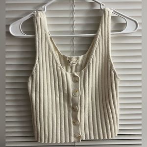 Sweater Tank Button Detail